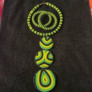 Beaded necklace and bracelet